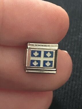 Québec flag charm for Italian charm bracelet